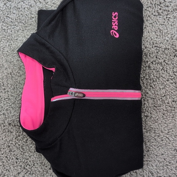 4/$12 ASICS Women's Black and Pink Long Sleeve Running Top Pullover Size Small - Picture 9 of 9